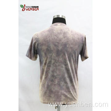 Jersey Dirty Wash Round Neck With Printing Shirt